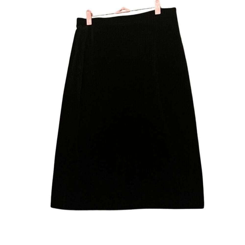 ACT III Vintage Black Velvet A-Line Midi Skirt Women's Size M